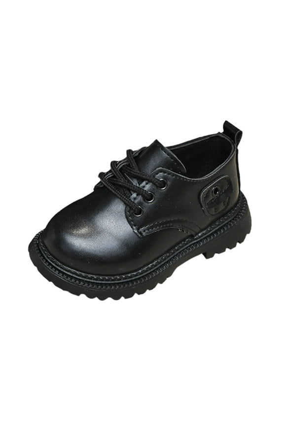 Boys Girls Oxfords Dress Shoes for Toddler Kids Leather School Uniform Wedding Loafers Flats Walking Shoes