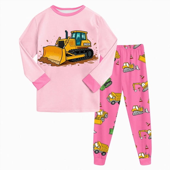 Boys Girls Pajama Set Toddler Boys Girls Clothes Pajamas Pj Set Kids 2-Piece Sleepwear Fall Pajamas Loungewear Homewear,7-8 Years