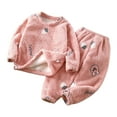 thumbnail image 1 of Boys Girls Pajamas Set Warm Pajamas Set Crew Neck Long Sleeve Soft Toddler Pajamas Toddler Girls Clothes for Kids Boys 10-12 Pajamas Boys, 1 of 3