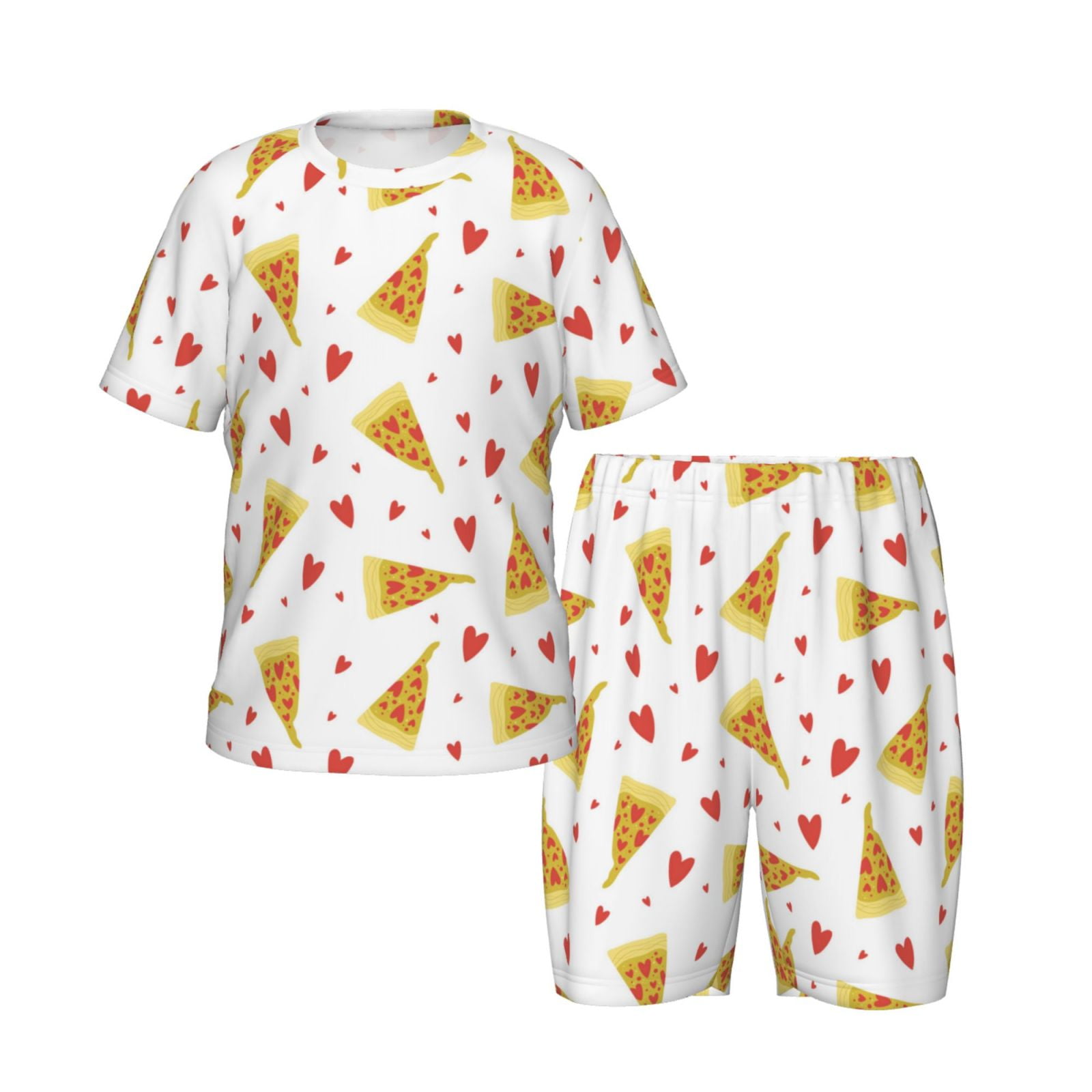 Boys Girls Pajamas Sets for Kids, Cute Pizza Love Toddler Sleepwear