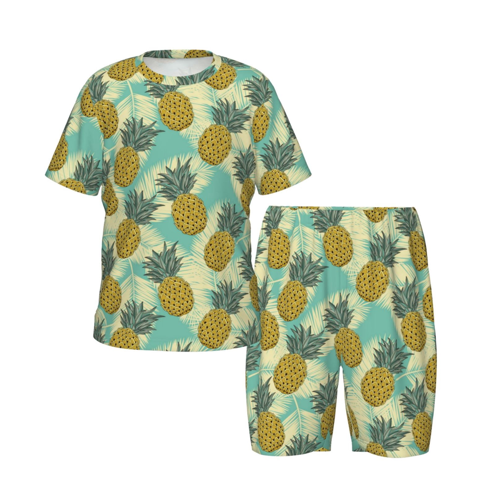 Pineapple Palms - Everyday Set <br> Kids Cotton Notched Pajama Set