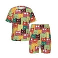 Boys Girls Pajamas Sets for Kids, Cute cartoon cat Toddler Sleepwear