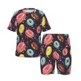 Boys Girls Pajamas Sets for Kids, Donut Print No.9017 Toddler Sleepwear