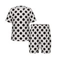 Boys Girls Pajamas Sets for Kids, Modern black polka dots Toddler