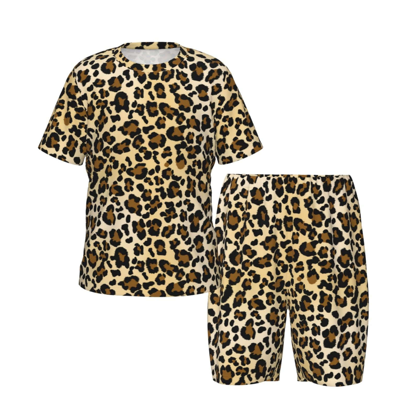 Boys Girls Pajamas Sets for Kids, golden leopard trendy Toddler