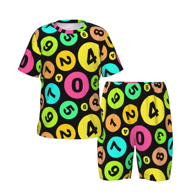 Boys Girls Pajamas Sets for Kids, number colorful Math Print Toddler