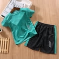 thumbnail image 1 of Boys Girls Performance Tank Top and Shorts Set (Green 8-9 Years), 1 of 8