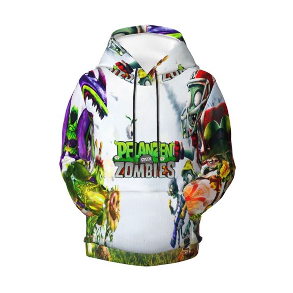 Boys Girls Plants vs Zombi-e Pullover Hoodies 3D Print Novelty Colorful Kids Hoodie Sweatshirts with Pocket