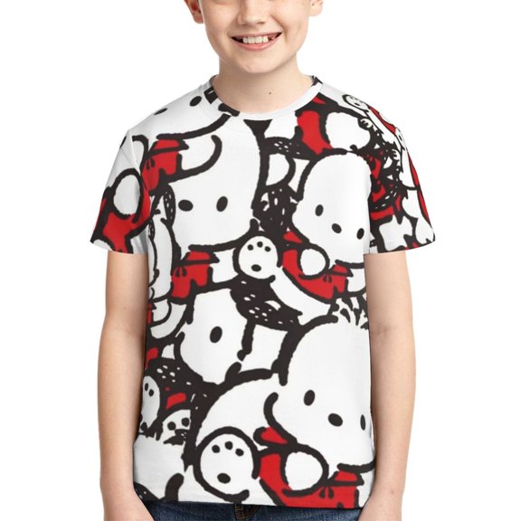 Boys Girls Pochacco Shirt Graphic T-Shirt Crewneck Short Sleeve 3d Colorful Tops Tees