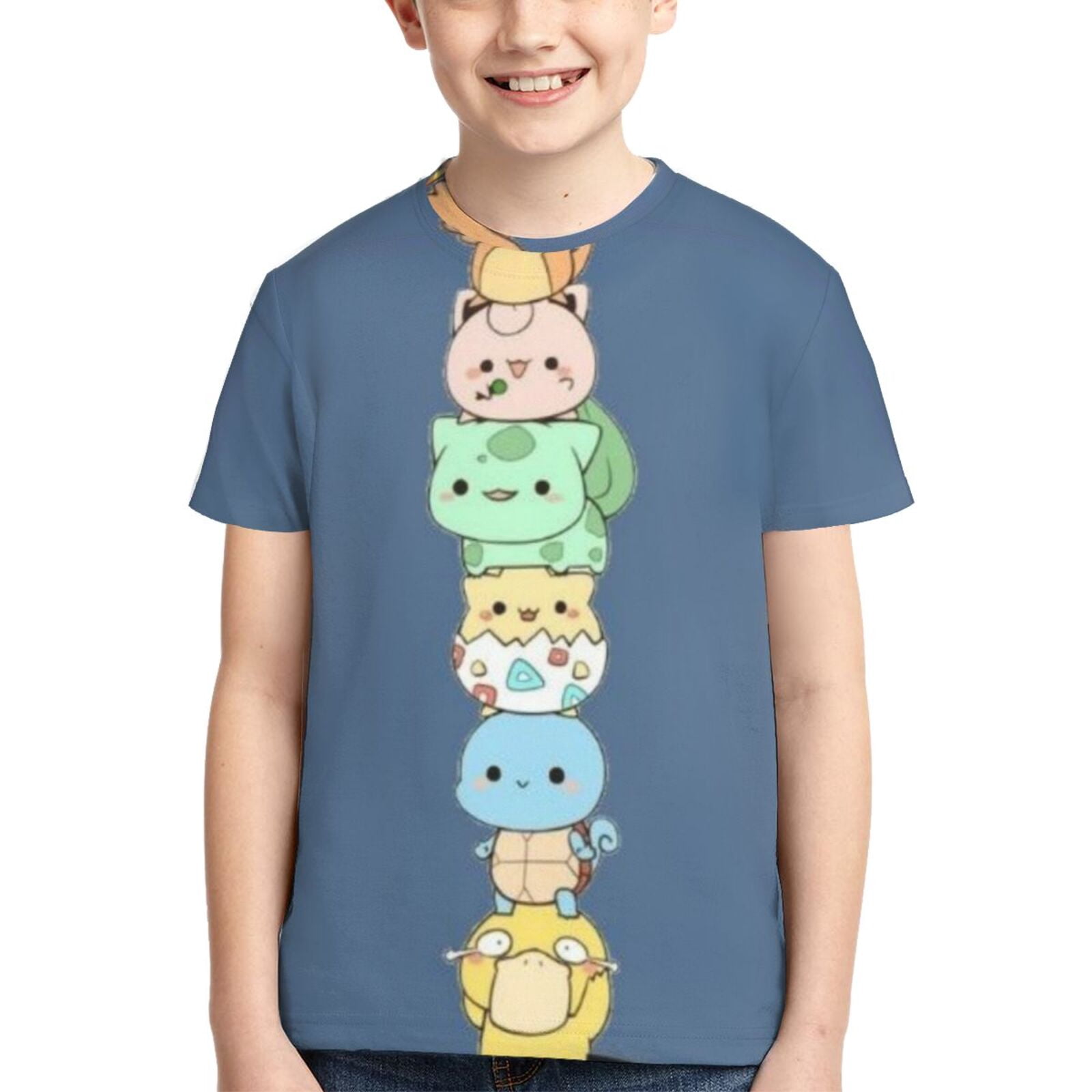 Pokémon Kids T-shirt Pikachu, Charmander, Squirtle & Bulbasaur - Size