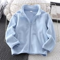 thumbnail image 1 of Boys Girls Polar Fleece Jackets - Unisex Boys Girl Full Zip Soft Outwear Coat Cute Clothes with Pockets Fall Fashion Flannel Warm Plush Coat, 1 of 3
