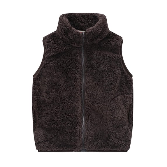 Boys Girls Polar Fleece Vest Waistcoat Thick Warm Outerwear Funny Jacket