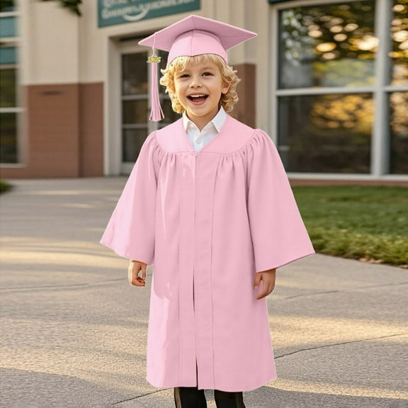 Toddler Kids Preschool Graduation Cap and Gown for Toddler Red Cap and Gown Set Class of 2025 Tassel Set