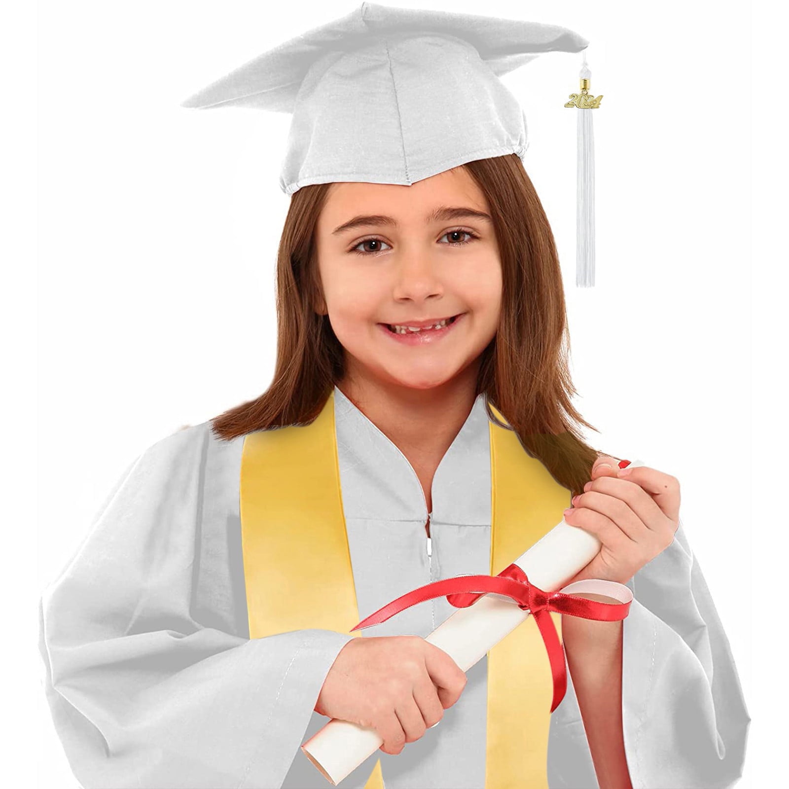 Boys Girls Preschool Kindergarten Unisex Graduation Gown Cap Set With