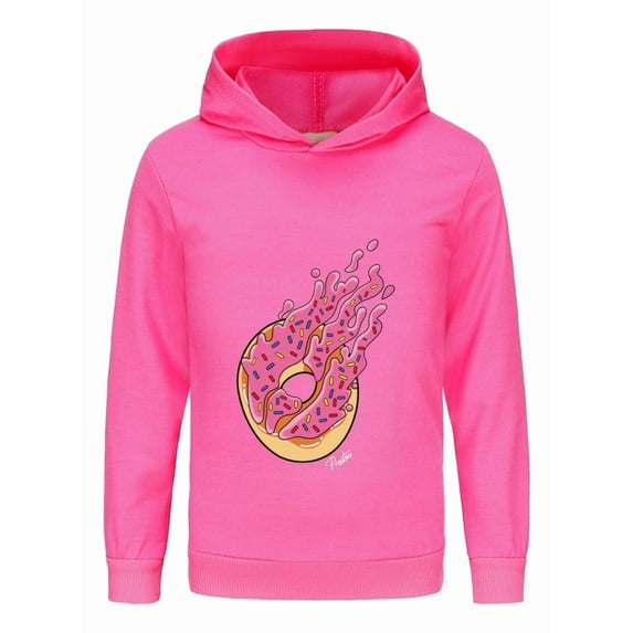 Boys Girls Preston Playz Hoodie – Lightweight Flame Graphic Pullover Sweatshirt for Kids