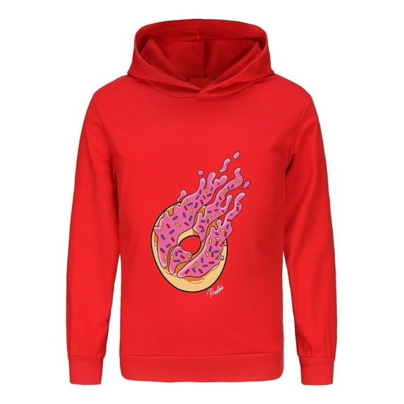 Boys Girls Preston Playz Hoodie – Lightweight Flame Graphic Pullover Sweatshirt for Kids