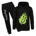 thumbnail image 1 of Boys Girls PrestonPlayz Hoodie Outfit Flame Design Pullover and Pants Set Kids 2 Piece Game Clothing, 1 of 4