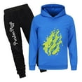 thumbnail image 1 of Boys Girls PrestonPlayz Hoodie Outfit Flame Design Pullover and Pants Set Kids 2 Piece Game Clothing, 1 of 4