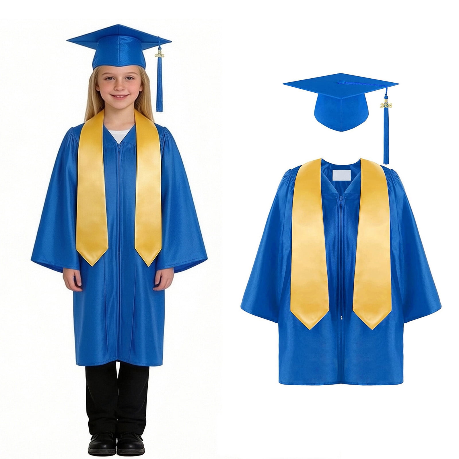 Boys Girls Primary School Graduation Cap and Gown with Tassel and Gold — free download