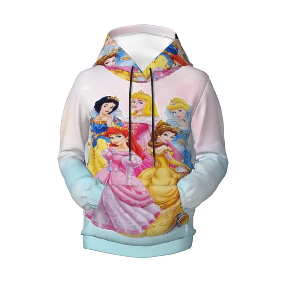 Boys Girls Princes Pullover Hoodies 3D Print Novelty Colorful Kids Hoodie Sweatshirts With Pocket
