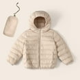 thumbnail image 1 of Boys Girls Puffer Hooded Jacket Fall Winter Lightweight Packable Down-Alternative Warm Coat Solid Outerwear for Kids 4-12T Cotton Down Coats Tween Girl Boys Fall Trendy Clothes, 1 of 6