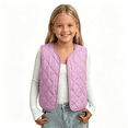 thumbnail image 1 of Boys Girls Quilted Vest Snap Button Sleeveless Lightweight Jacket Size 5-6, 1 of 6