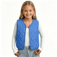 thumbnail image 1 of Boys Girls Quilted Vest Snap Button Sleeveless Lightweight Jacket Size 10-12, 1 of 6