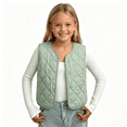 thumbnail image 1 of Boys Girls Quilted Vest Snap Button Sleeveless Lightweight Jacket Size 7-8, 1 of 6