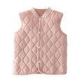thumbnail image 1 of Boys Girls Quilted Vest V Neck Vest Slim Fit Button Down Padded Gilet Sleeveless Outerwear Coat, 1 of 4