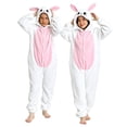 thumbnail image 1 of Boys Girls Rabbit Animal Onesie Hooded Full Zip Plush Jumpsuit with Ears & Tail Casual Sizes,18-24 Months, 1 of 4