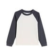 thumbnail image 1 of Boys Girls Raglan Sleeve Shirts Cotton Casual Crewneck Basic Tees Solid Color Layering T-Shirts Unisex Kids Fall Tops, 1 of 5