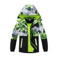 thumbnail image 1 of Boys Girls Rain Jackets Lightweight Waterproof Hooded Raincoats Windbreakers for Kids 4-14Y All Seasons Casual Outdoor Sports Wear, 1 of 5