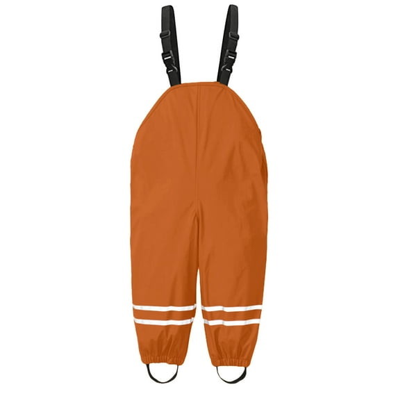 Boys Girls Rain Pants Proof Trousers Kinder Nylon Rain Bibs for Kids Girls Boys Romper&Jumpsuit Size 6-8