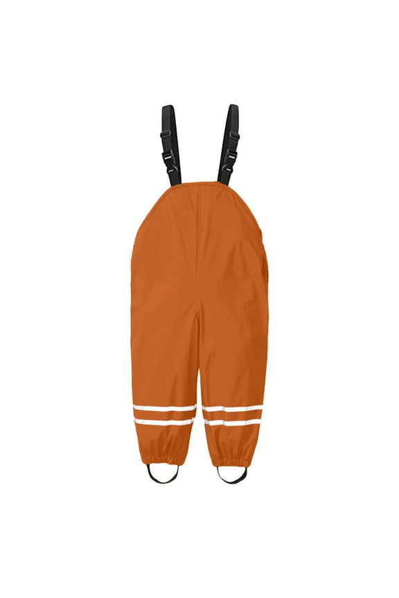 Boys Girls Rain Pants Proof Trousers Kinder Nylon Rain Bibs for Kids Girls Boys Romper&Jumpsuit Size 6-8