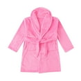 Boys Girls Robe Kids Flannel Bathrobe Toddler Towel Girls Solid ...