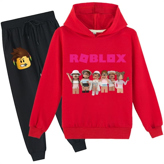 Boys Girls Roblox Pullover Hoodies and Sweatpants Set-Casual Tracksuit Hooded 2 Piece Outfits for Teen
