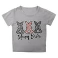thumbnail image 1 of Boys Girls Round Neck Cotton Easter T Shirt Short Sleeve Grey 8Y-9Y, 1 of 4