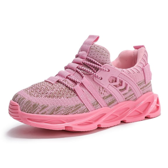 Boys Girls Runnings Shoes Kids Sneakers Breathable Lightweight Tennis Athletic Sports Pink Size 6 Toddler