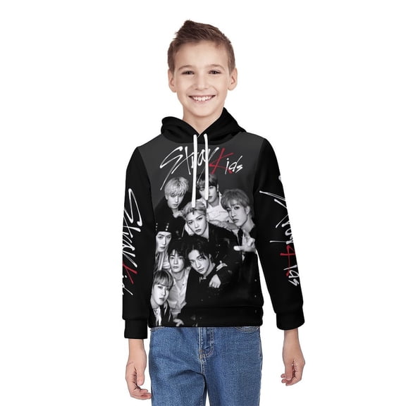 Boys Girls SKZ Stray Korea Ki-DS Hoodies Kids Sweatshirts Pullover Hooded 3D Print Graphics Lightweight Hoody