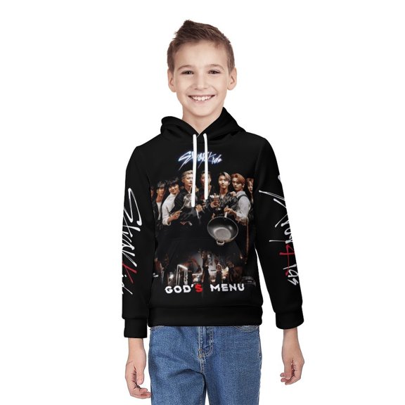 Boys Girls SKZ Stray Korea Ki-DS Hoodies Kids Sweatshirts Pullover Hooded 3D Print Graphics Lightweight Hoody