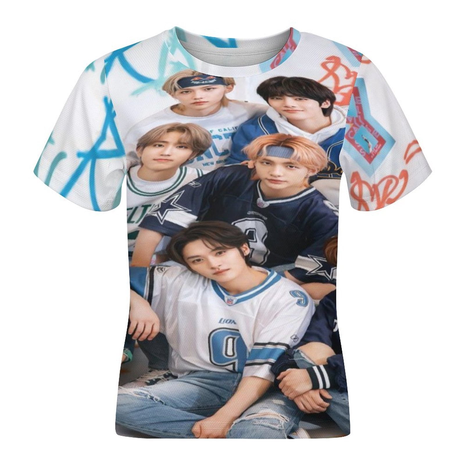 Boys Girls SKZ Stray Korea Ki T-Shirt Crewneck Short Sleeve Tee Shirt ...
