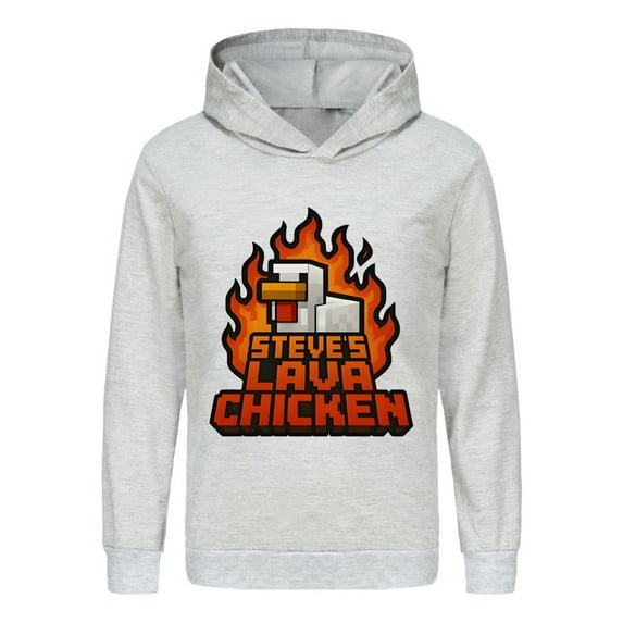 Boys Girls STEVE'S LAVA CHICKENS Anime Cartoon Graphic Printed Costume Hoodies Sweatshirt Novelty Hooded Tracksuit Long Sleeve Pullover Jogging Hoody Casual Sweater Outerwear Clothes Kid Gift 4-13