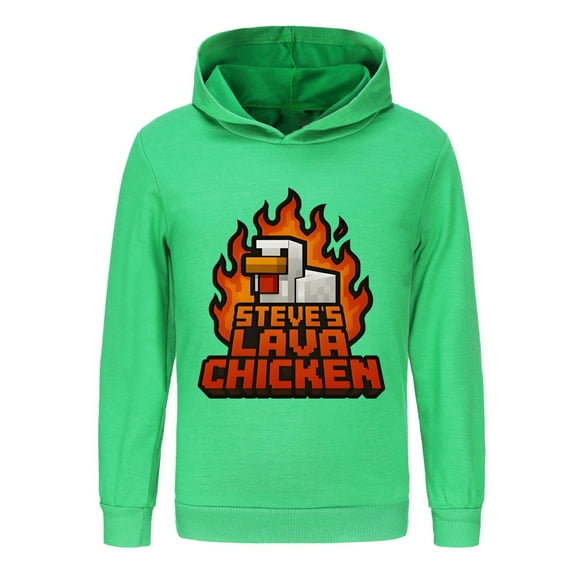 Boys Girls STEVE'S LAVA CHICKENS Anime Cartoon Graphic Printed Costume Hoodies Sweatshirt Novelty Hooded Tracksuit Long Sleeve Pullover Jogging Hoody Casual Sweater Outerwear Clothes Kid Gift 4-13