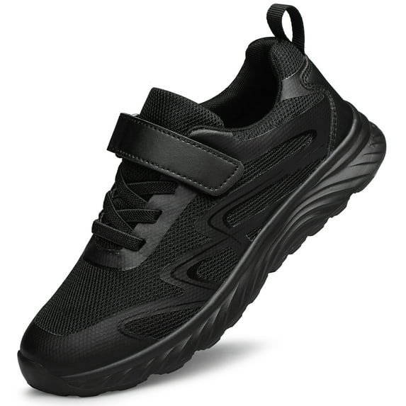 vibdiv Boys Girls School Shoes Kids Sneakers Athletic Running Tennis Walking Shoes Black Little Kid Size 12