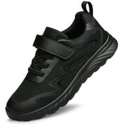 vibdiv Boys Girls School Shoes Kids Sneakers Athletic Running Tennis Walking Shoes Black Toddler Size 7