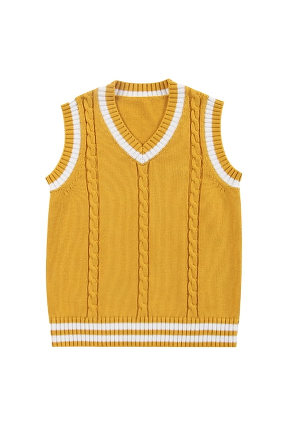 Boys Girls School Uniform Sweater Vest V Neck Soft Comfy Pullover Trendy Argyle Knitted Waistcoat Vest Girls Winter Outfits Size 6