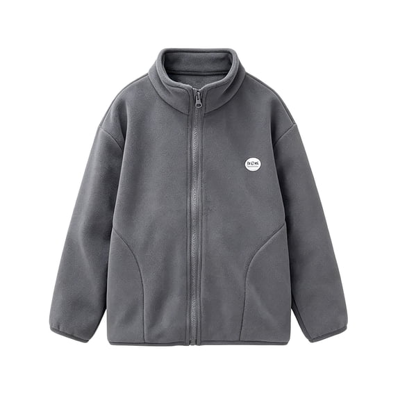 Boys Girls Sherpa Fleece Jacket Full-Zip Fuzzy Fleece Sweatshirt Kid Toddler Windproof Coat Soft Winter Jacket Thick Raincoat