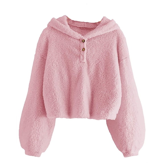 Boys Girls Sherpa Hoodies Fleece Hoodie Pullover Outfits for Kids Girls Fuzzy Fleece Pullover Hoodies Sweatshirt Casual Loose Outwear Coat