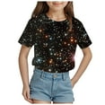 thumbnail image 1 of Boys Girls Shirts Graphic T-Shirt Neon Color Kids Novelty Short Sleeve Animal Print Tees 3-13 Years T Shirts for Girls Tie Dye, 1 of 4