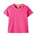 thumbnail image 1 of Boys Girls Shirts Short Sleeve Shirts for Toddler Cotton Tee Solid T-Shirts Kids Tees Summer Tops 1-12 Years, 1 of 2